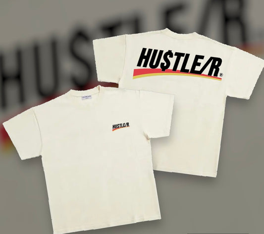 HU$TLE/R PIT TEE CREAM